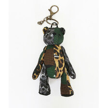 GLIMCLAP Leopard Camo Patchwork Stuffed Toy Keychain 192-043-GLA-CF画像