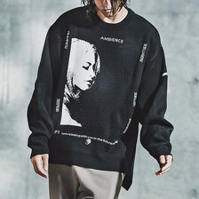 GLIMCLAP Jacquard Knit with Girl Motif 192-039-GLA-CF画像