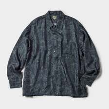 GOLD PAISLEY PATTERN SILK TWILL OPEN SHIRT GL29543画像