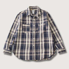 POST OVERALLS #3217-FP1 St.Louis : cotton flannel plaid grey画像