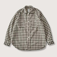 POST OVERALLS #3217-FP3 St.Louis : cotton flannel plaid grey block画像