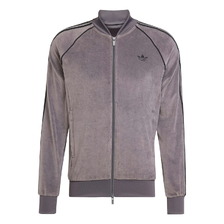 adidas VELOUR SST TRACK TOP GREY STRATA JX1562画像