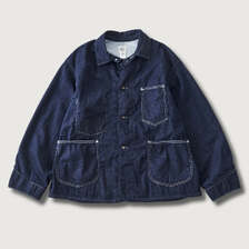 POST OVERALLS #3133W-8DI POST 46-W : 8oz. denim x stripe shirting indigo 3133-8DI画像
