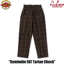 COOKMAN Chef Pants Semiwide FAT Tartan Check 151-53881画像