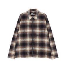 AVIREX OMBRE CHECK ZIP UP SHIRT 7835220013画像