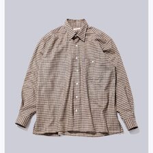 INTERIM TRICOLOR CHECK GINGHAM DEADSTOCK SQUARE REGULAR SHIRTS IT25A019画像