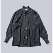INTERIM SILKY MELANGE SUITING DEADSTOCK SQUARE REGULAR SHIRTS IT25A181画像
