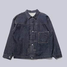 INTERIM WASH HEAVY KIBATA SHUTTLE HYPER BIG WWII "1ST" DENIM JACKET IT25A109画像
