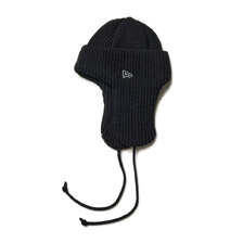 NEW ERA BASIC CUFF KNIT TRAPPER BLACK 14312173画像