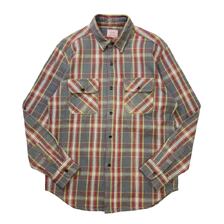 BIG MIKE HEAVY FLANNEL SHIRTS -GRAY&times;YLW&times;RED- 102535107画像
