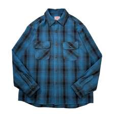 BIG MIKE HEAVY FLANNEL SHIRTS -B.GRY&times;BLK- 102535104画像