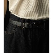 INTERIM 25mm CROSS GRAIN OAK BARK LEATHER BELT IT25A569画像