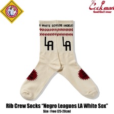 COOKMAN Rib Crew Socks Negro Leagues LA White Sox 133-53977画像