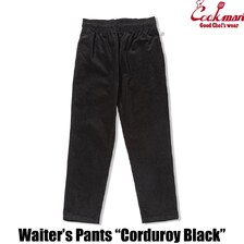 COOKMAN Waiter's Pants Corduroy Black 231-53821画像