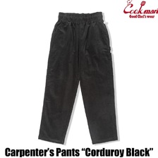 COOKMAN Carpenter's Pants Corduroy Black 231-53824画像