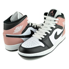 NIKE AIR JORDAN 1 MID wht/blk-rust pink DQ8426-100画像