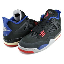 NIKE AIR JORDAN 4 RETRO RARE AIR blk/fire red-deep royal blue FV5029-003画像