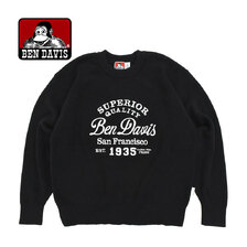 BEN DAVIS EMBRO Logo Knit Crew Sweater I-25780071画像