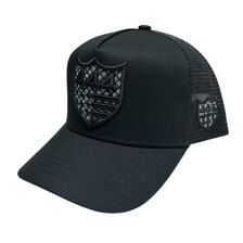 YOSHINORI KOTAKE DESIGN &times; BARNEYS NEWYORK BLACK LINE 444LOGO LAME MESH CAP画像