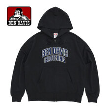 BEN DAVIS Arch Logo Jersey Full Zip Hoodie I-25780037画像