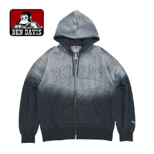 BEN DAVIS Letters Faded Full Zip Hoodie C-25780041画像