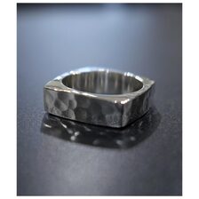 INTERIM TAXCO SILVER FLAT BUMPY RING IT25A509画像