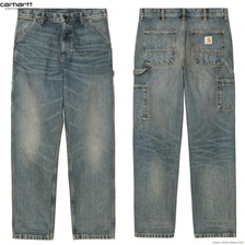 Carhartt WIP SINGLE KNEE PANT (BLUEWORN USED WASH) I032024画像