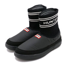 HUNTER IN/OUT HUNTER KNITTED SOCK SLIPPER BLACK UFS7113REN-BLK画像