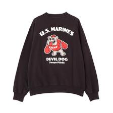 AVIREX USMC BULLDOG CREWNECK SWEAT 7835232005画像