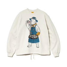 go slow caravan 空紡糸裏毛 スキレットピザクマ ヘムスピンドルクルースウェット 352606画像