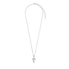CRIMIE LETTER RIBBON CROSS SILVER NECKLACE CR1-02C1-JW42A画像