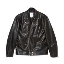 CRIMIE W BIKER SPANISH LAMB LEATHER JACKET CR1-02D5-JK06画像