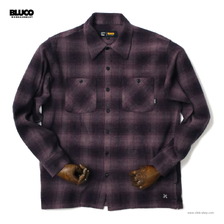 BLUCO OMBRE CHECK FLANNEL SHIRT 155-11-047画像