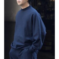 NONNOTTE Super120S Light Inlay Melton Draping C/N Pullover N-25A-047画像