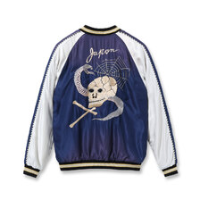 TAILOR TOYO Lot No. TT15793-128 / Mid 1950s Style Acetate Souvenir Jacket &ldquo;SNAKE & SKULL&rdquo; &times; &ldquo;DRAGON HEAD&rdquo; (AGING MODEL)画像