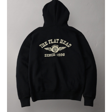 THE FLAT HEAD HOODIED SWEATSHIRT - FLYING WHEEL FN-SWP-216画像
