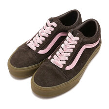 VANS Old Skool HAIRY-SUEDE-BROWN/PINK VN000E9TRPK画像