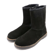 BIRKENSTOCK UPPSALA ZIP SHEARLING BLACK | SUEDE-LEATHER 1030242画像