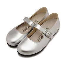 BIRKENSTOCK SANTA CLARITA SILVER | NATURAL-LEATHER 1030679画像