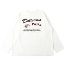 BARNS 10/- 90's Heavy Weight L/S Print T-shirt Delicious PIZZA BR-25407画像