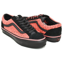 VANS PREMIUM LX OLD SKOOL 36 BLACK / FIERY CORAL VN000EK7GP4画像