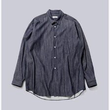 INTERIM 7oz SILK DENIM L/S REGULAR COLLAR SHIRT IT25A193画像