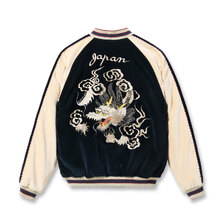 TAILOR TOYO Lot No. TT15795-128 / Mid 1950s Style Velveteen (Two-tone) &times; Acetate Souvenir Jacket &ldquo;WHITE DRAGON&rdquo; &times; &ldquo;EAGLE&rdquo;画像