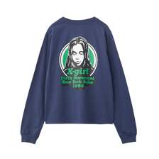 X-girl MESSAGE AND FACE CIRCLE LOGO L/S TEE 105254011004画像