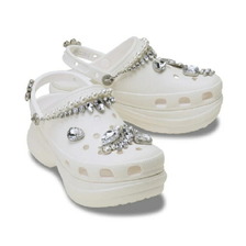 crocs BAE WEDDING GLITTER CLOG WHITE 211978-100画像