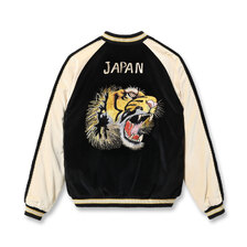 TAILOR TOYO Lot No. TT15795-119 / Mid 1950s Style Velveteen (Two-tone) &times; Acetate Souvenir Jacket &ldquo;TIGER HEAD&rdquo; &times; &ldquo;GOLD DRAGON&rdquo;画像
