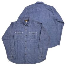 FREEWHEELERS &ldquo;Neal&rdquo; SHIRT Vintage Style Indigo Chambray 2513101画像
