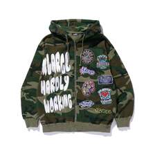 X-LARGE MULTI LOGO ZIP UP HOODED SWEATSHIRT 101254012004画像