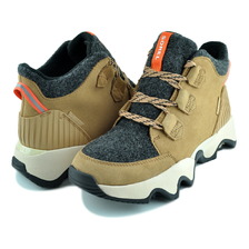 SOREL KINETIC IMPACT CARIBOU PLUS WP TAWNY BUFF BLACK/CHAMOIS FAUVE NOIR NL5128-253画像
