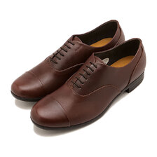TRAVEL SHOES by chausser TR-001 CAP-TOE SHOES DBR-TN画像